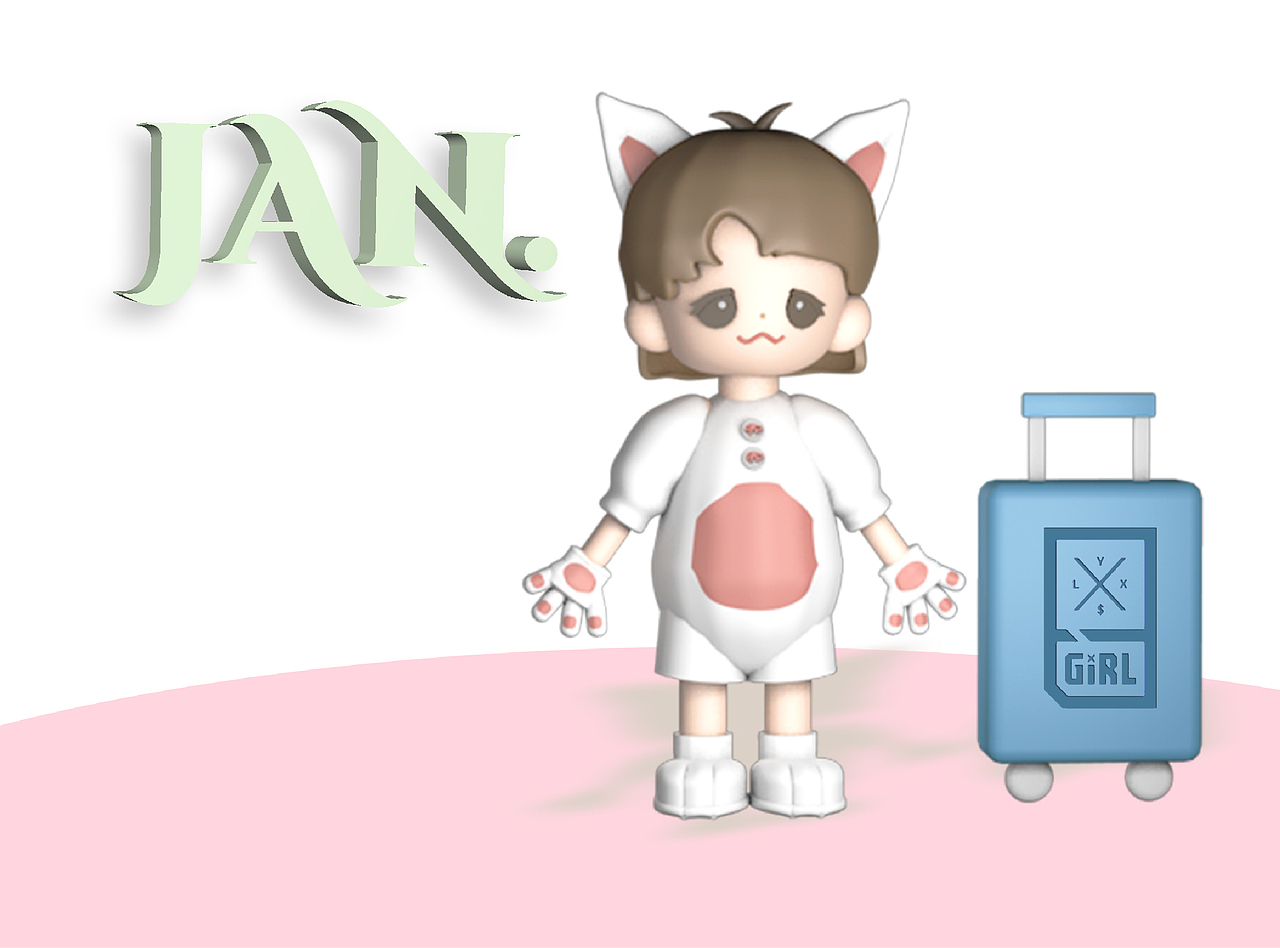 C4D 建模 ip设计 日程（图ZMjQwOTczMzIw） - 人物/生物 - 站酷设计师XGALLERY设计工作原创素材 - 站酷ZCOOL