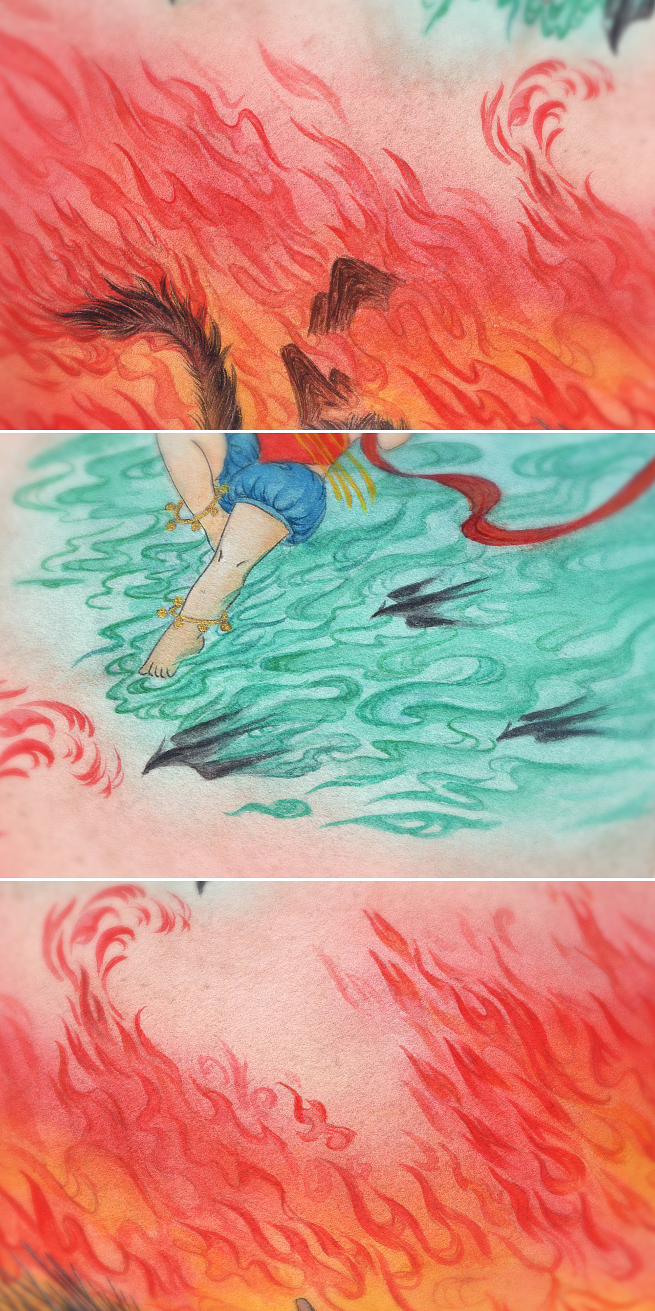 玄武·斗木獬,属木,为獬(犀牛).朱雀·井木犴,属木,为犴