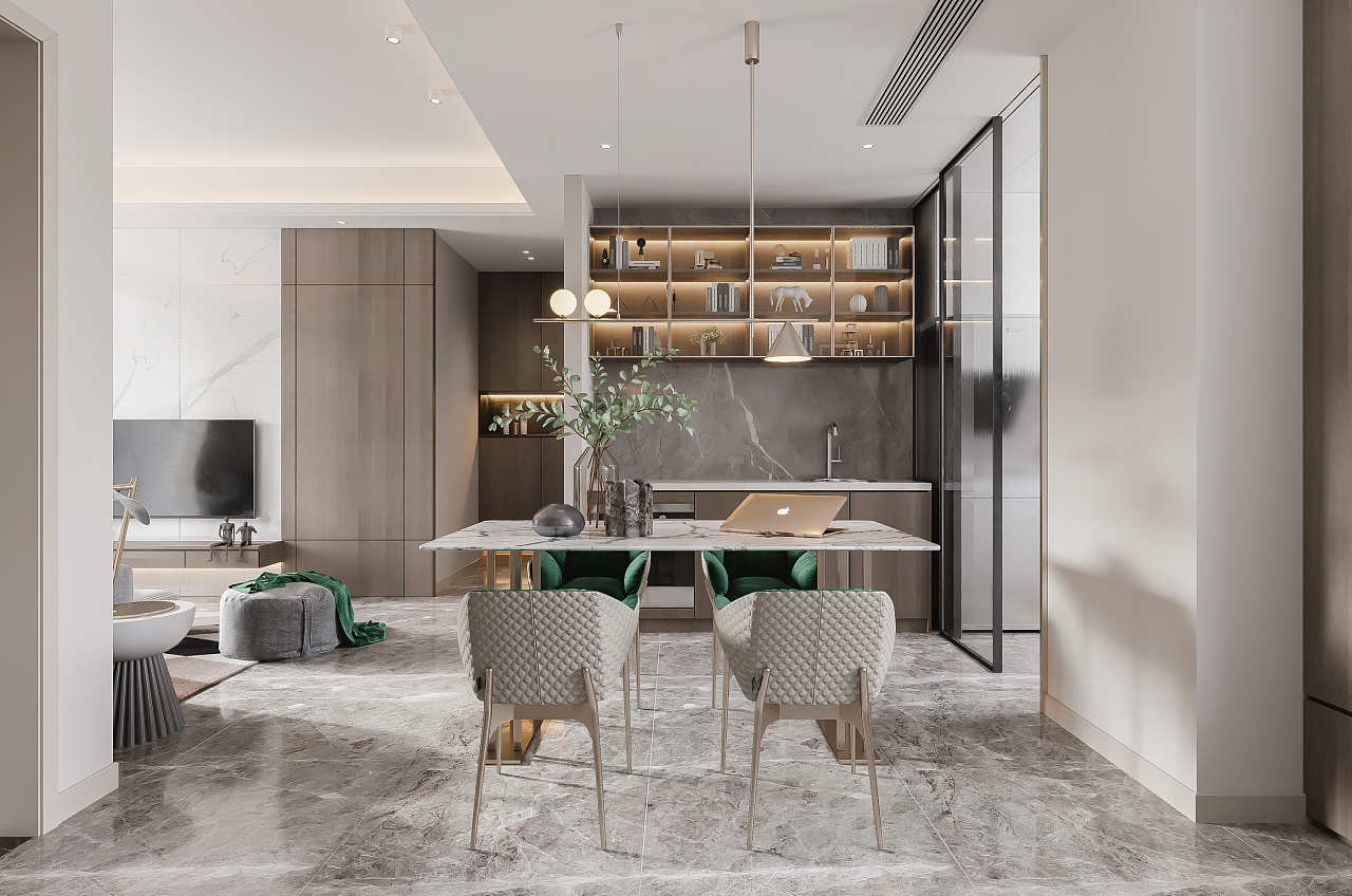 现代北欧轻奢效果图