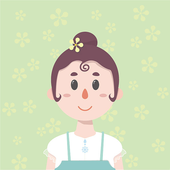 扎丸子头的妹妹