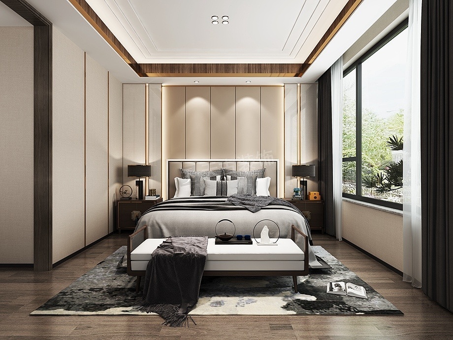 香港置地嘉景湾别墅装修|新中式风格联排设计意境图