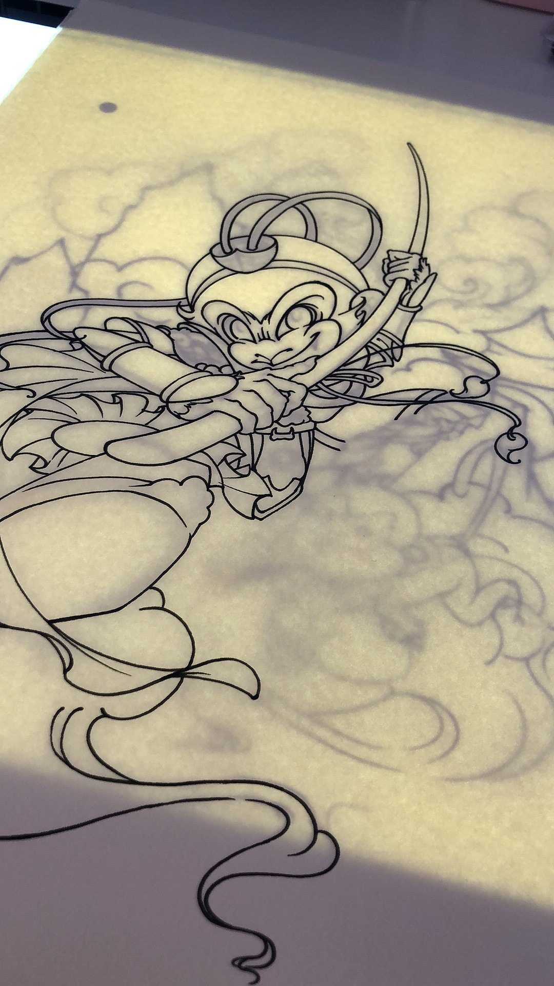 【纹身手稿】小腿外侧的水彩大圣（图ZMTc5NzQxNDA4） - 艺术插画 - 站酷设计师二口巾几点原创素材 - 站酷ZCOOL