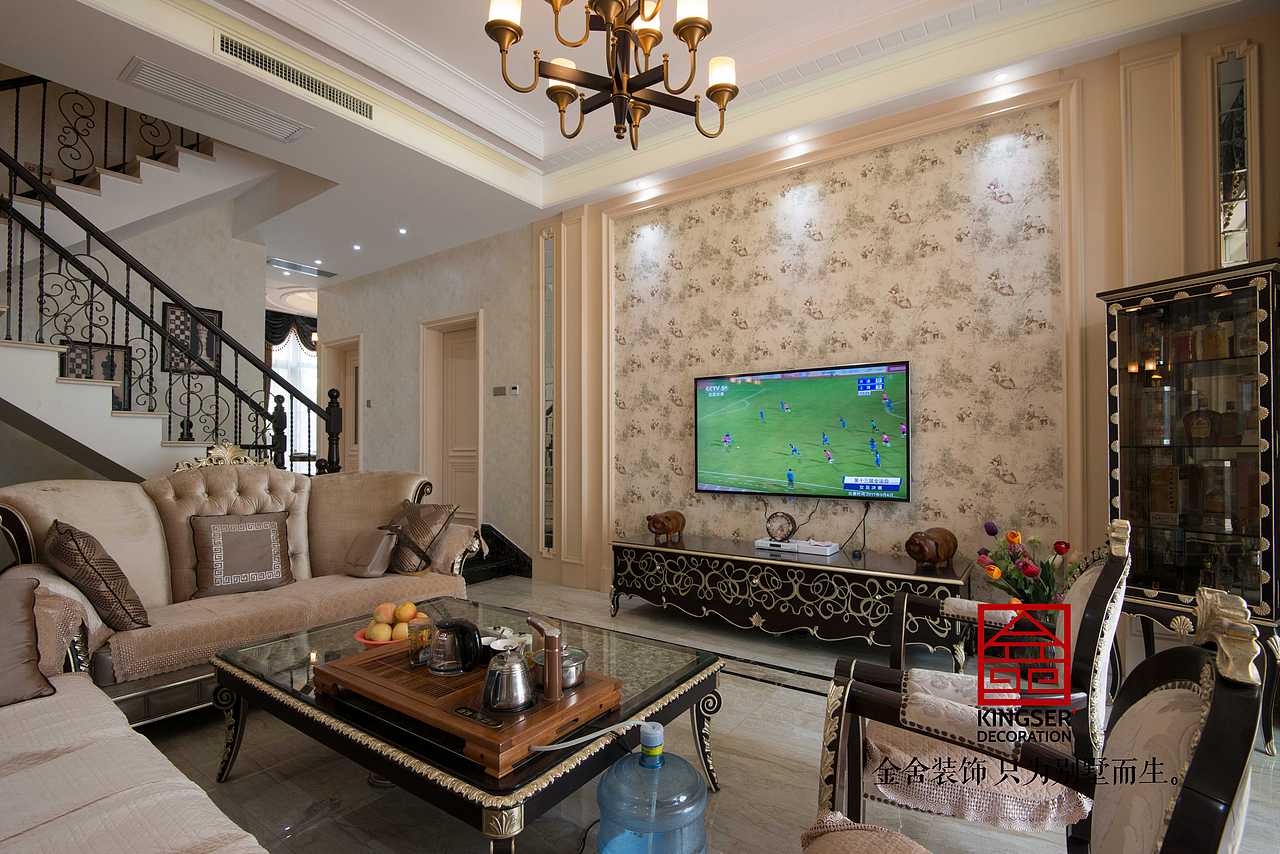 沧州恒大金碧天下美式别墅实景