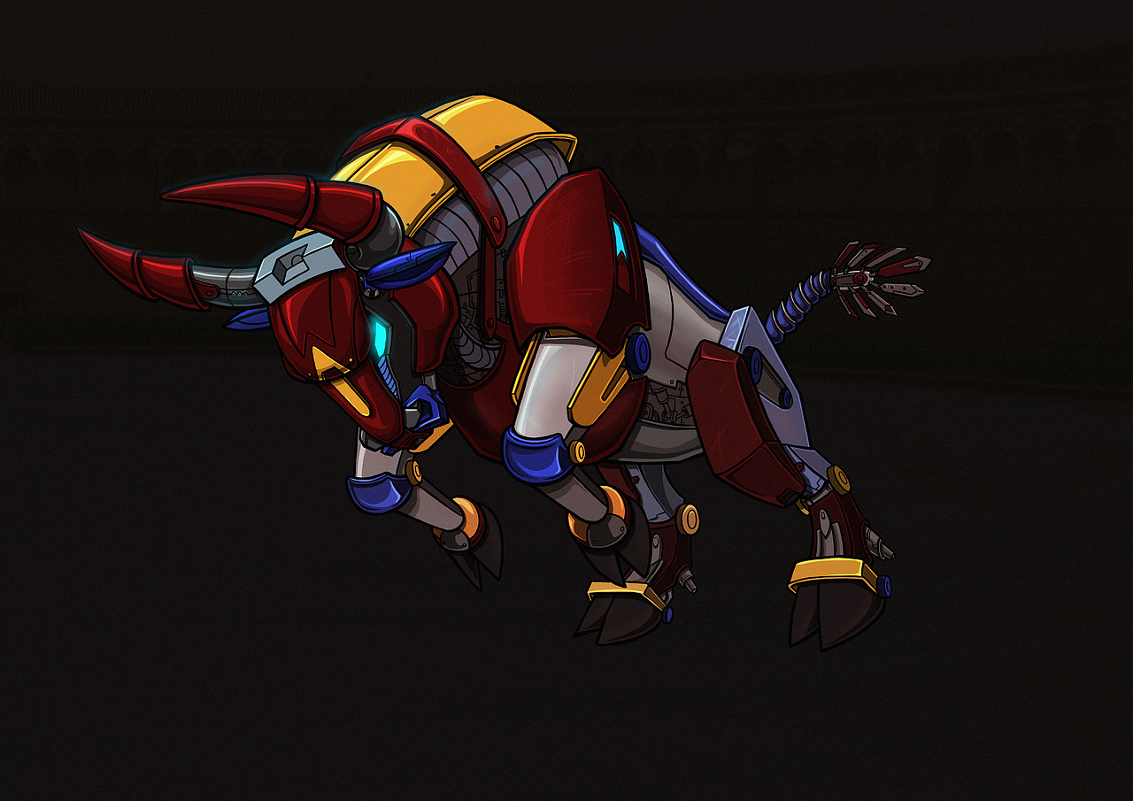 之前画的一套机械的动物