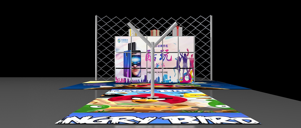 【中国移动】路演3D场景效果图