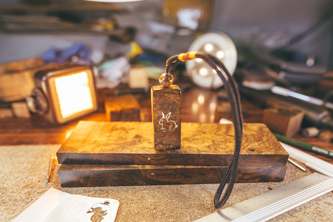 沙漠铁木瘤疤料嵌银-琴心