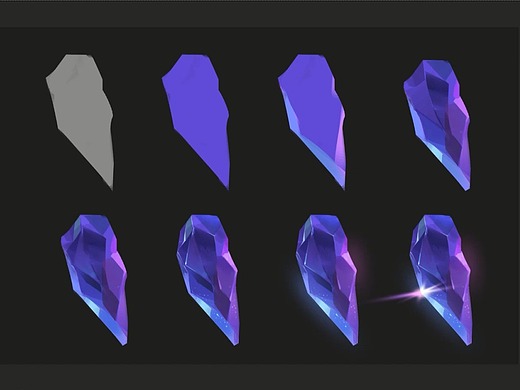 【板绘】用厚涂画出水晶质感,只需要7步,你学会了嘛