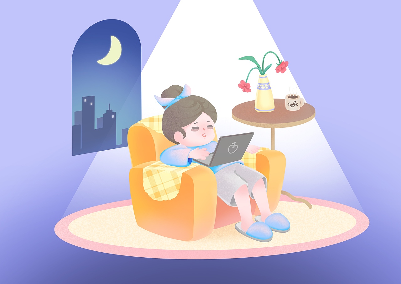 熬夜加班的打工人（图ZMzc5ODIxMjcy） - 商业插画 - 站酷设计师千瞳鹤原创素材 - 站酷ZCOOL