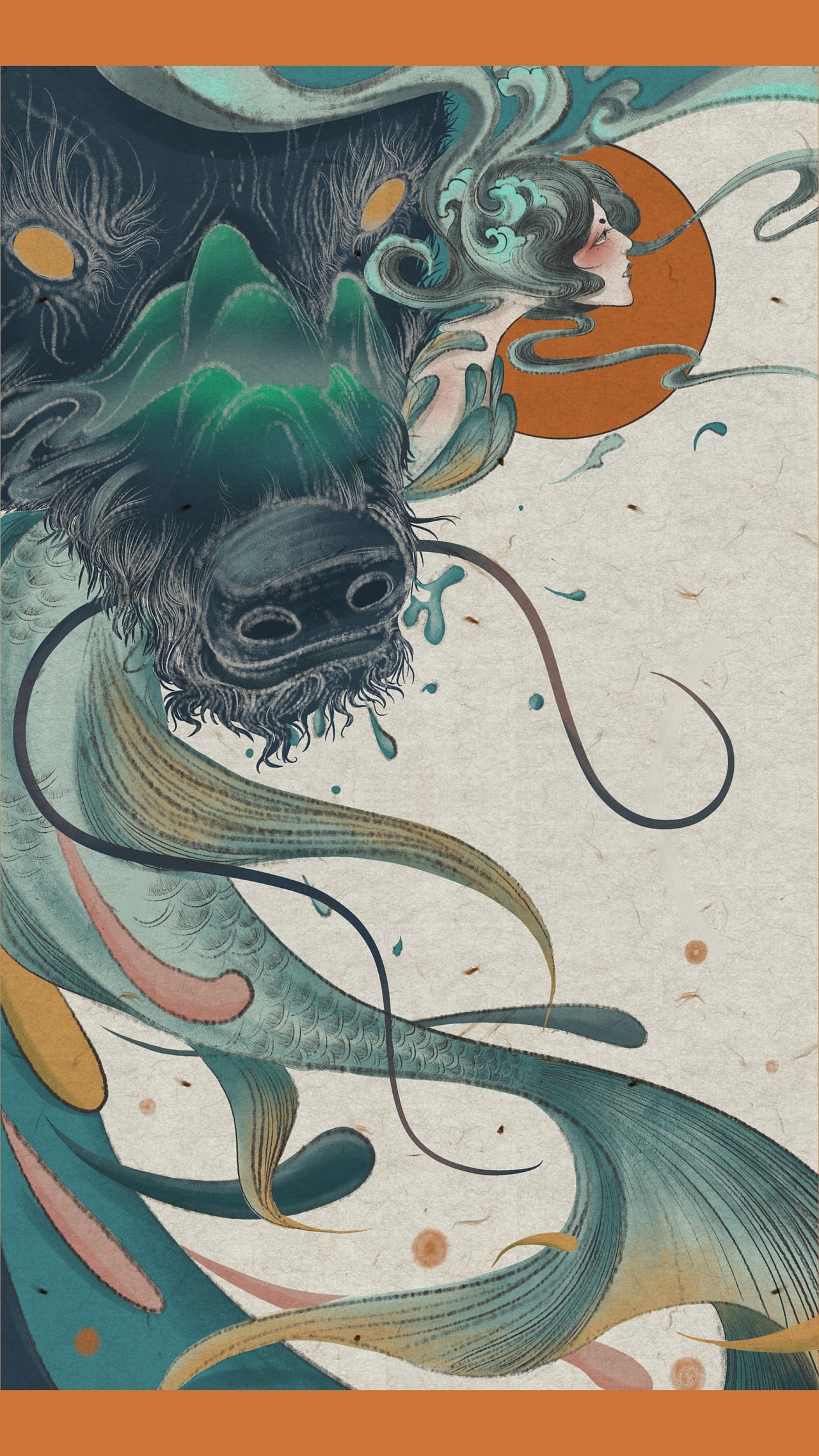 幻想生物妖怪美学之云想鱼