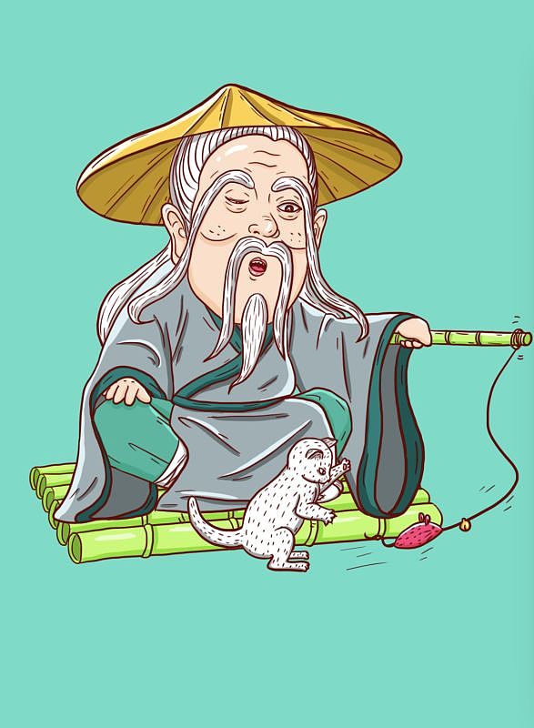 姜太公逗猫