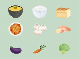 食物手繪插畫(huà)