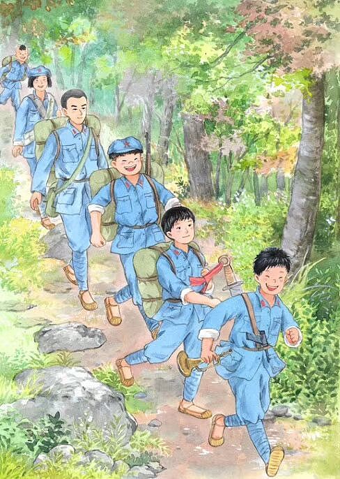 红色革命系列水彩插画（已出版）（图ZMjU4NDA2MTk2） - 儿童插画 - 站酷设计师影可洛夫斯基原创素材 - 站酷ZCOOL