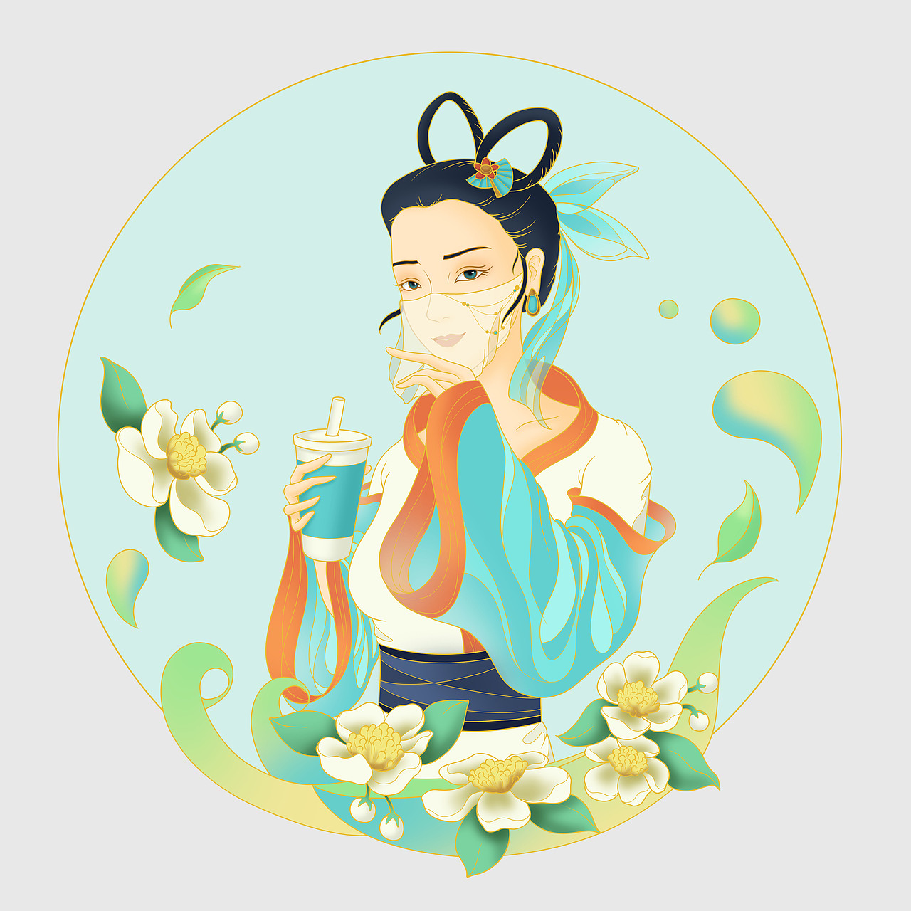 蓉小乔-插画设定（图ZMjg0MTI5NTI4） - 商业插画 - 站酷设计师Kuro小黑原创素材 - 站酷ZCOOL