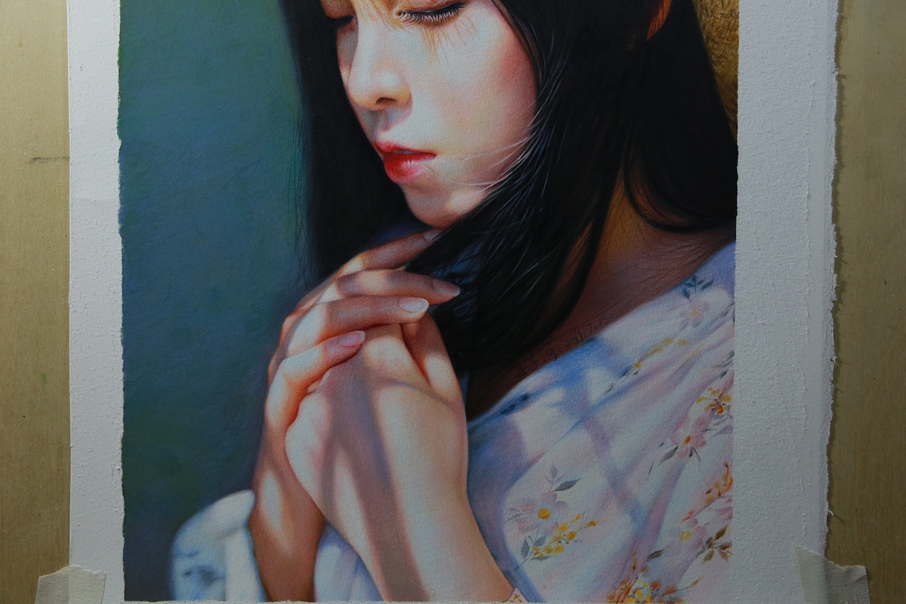 彩铅人物-《暖阳》（内附全程视频）（图ZMTY2NjA1OTY4） - 绘画 - 站酷设计师丹子何原创素材 - 站酷ZCOOL