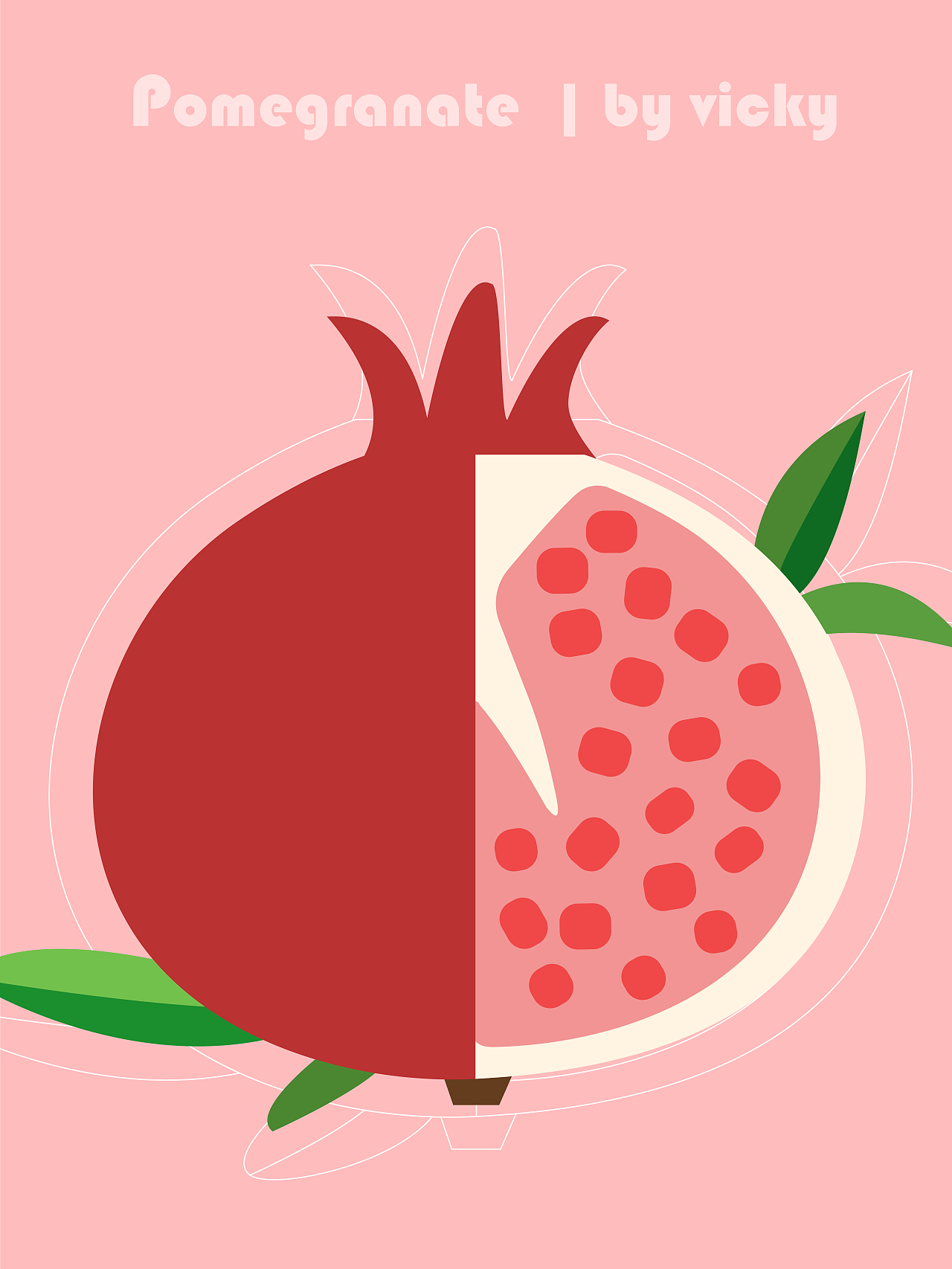 水果系列—扁平风格矢量插画