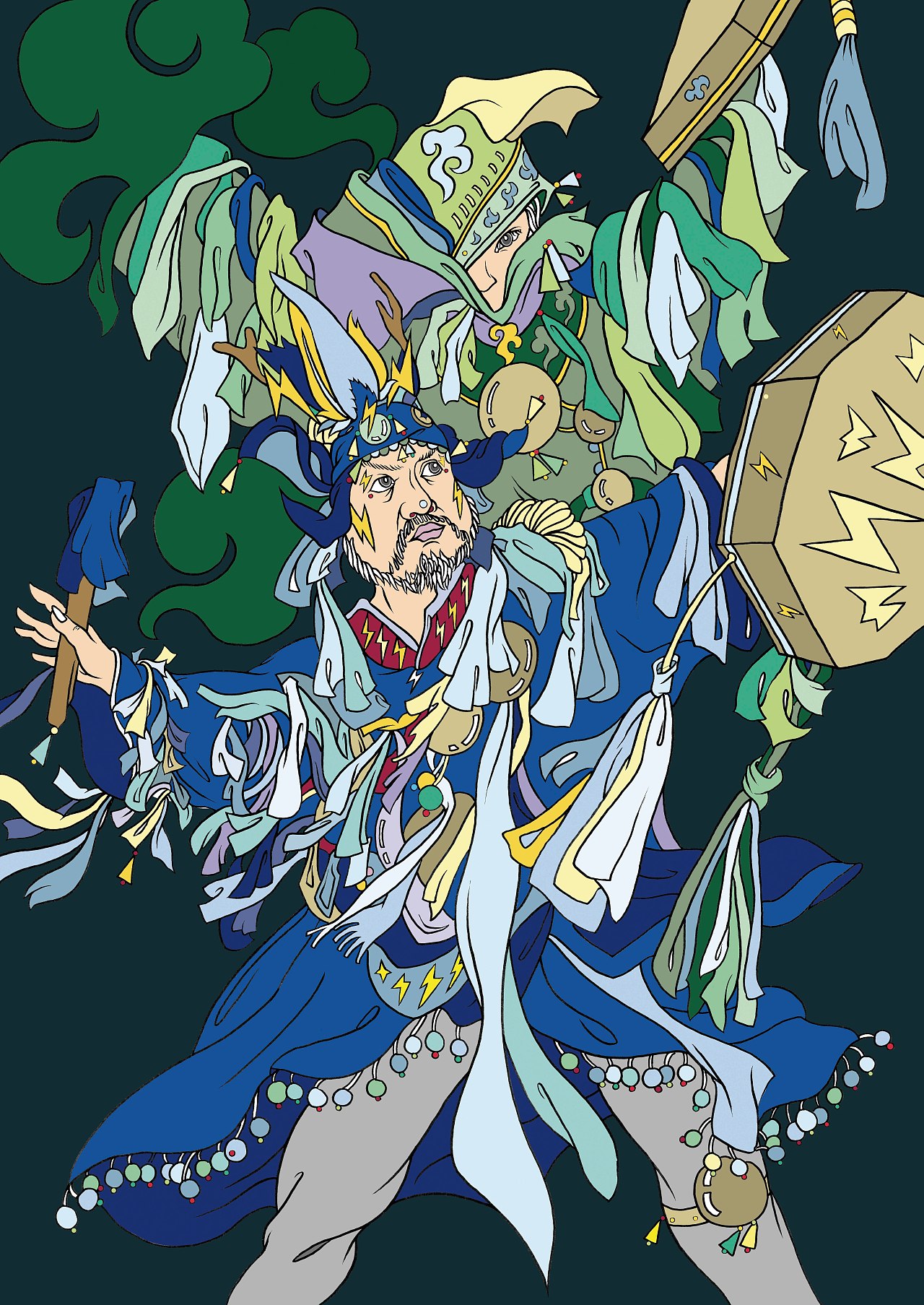 萨满(天宫大战)手绘