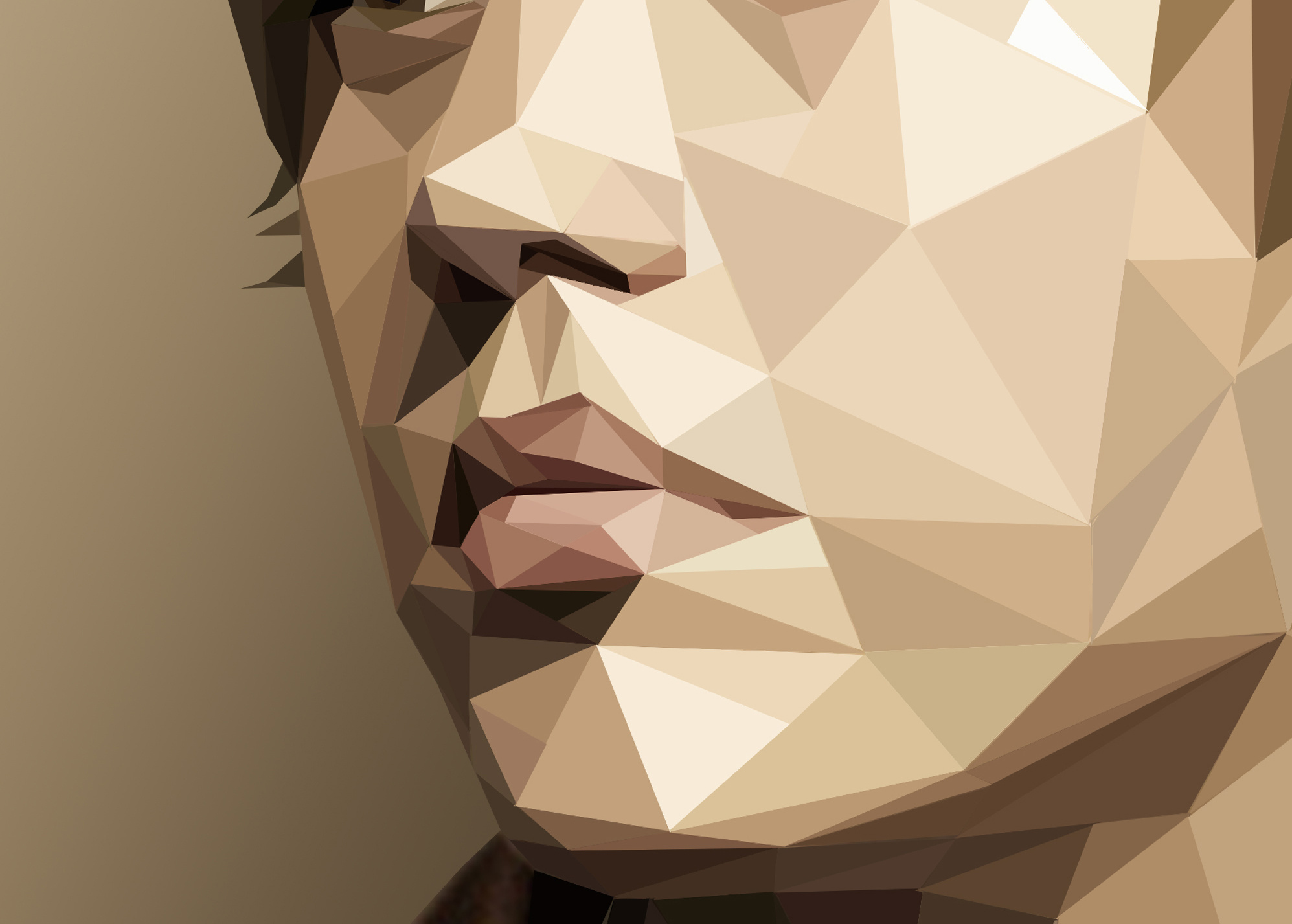 多边形头像(贾斯汀-比伯)