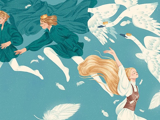 《野天鹅》little match经典童话故事英文绘本