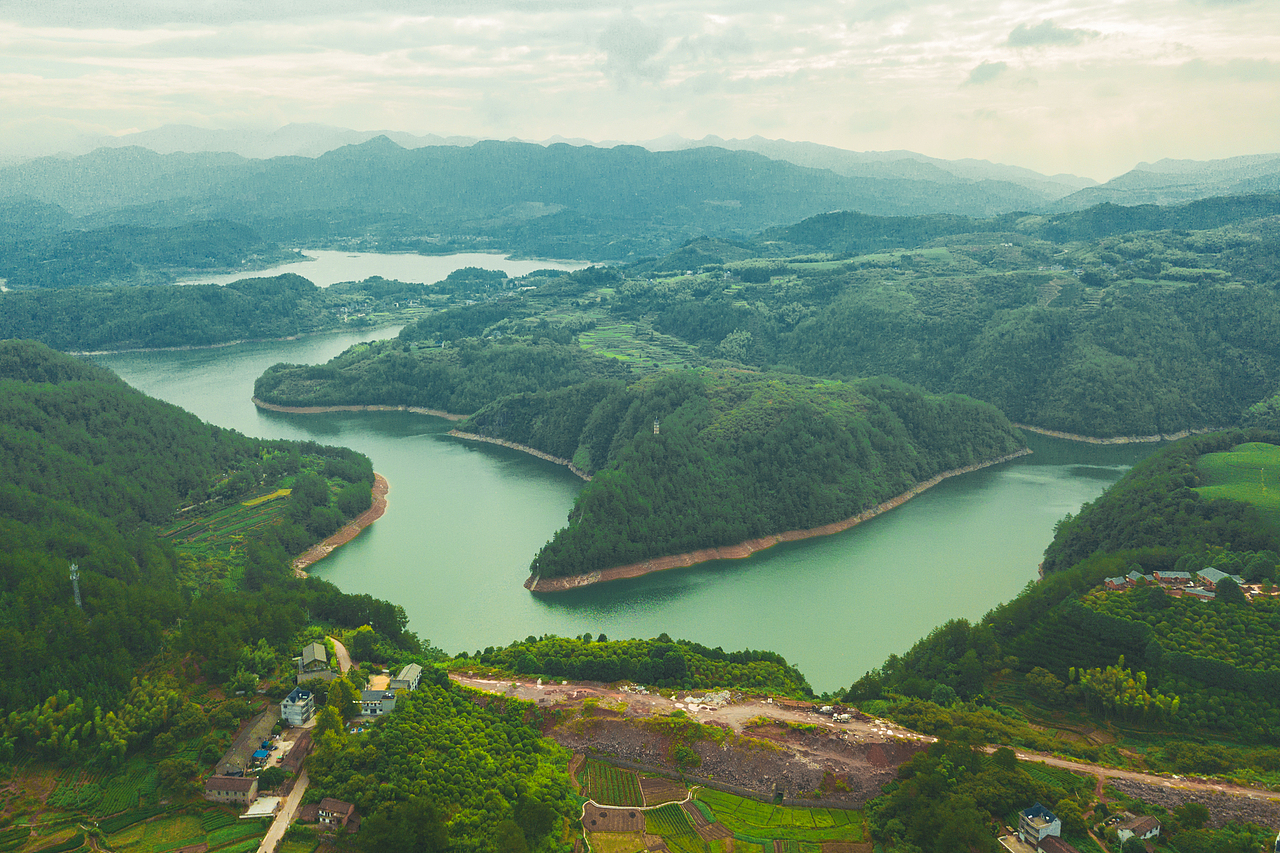 浙江遂昌梯田航拍风光摄影