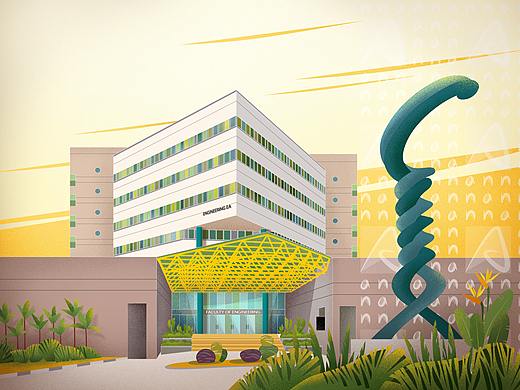 新加坡国立大学建筑插画-工程系