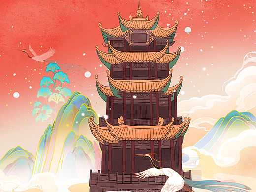 新年海报涂图