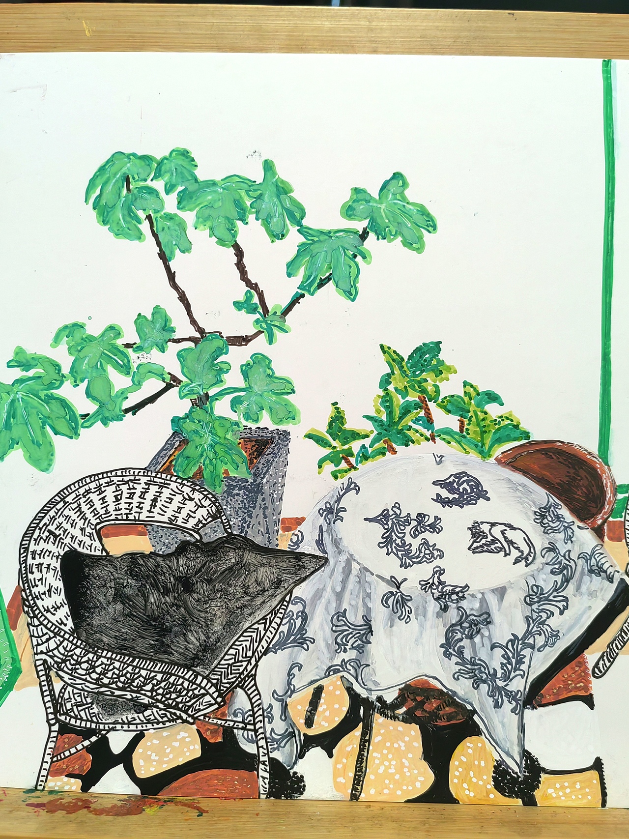 阳台一角 家居（图ZMzgwMDE3ODQw） - 绘画 - 站酷设计师YS是我原创素材 - 站酷ZCOOL