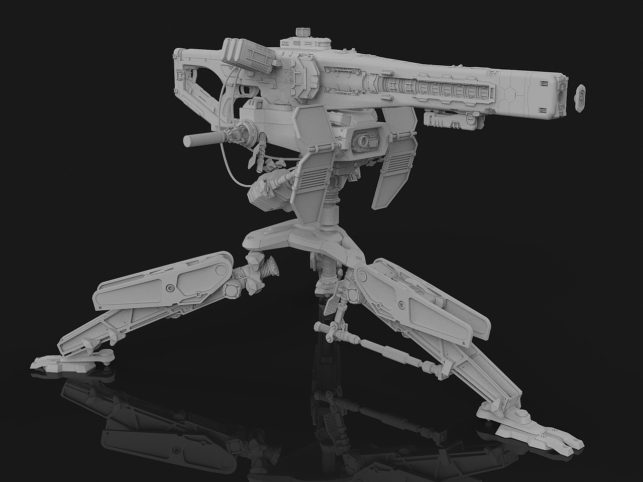 科幻赛博朋克电磁炮