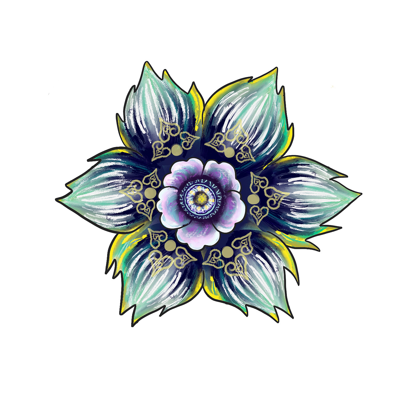 曼陀罗（图ZMjI4NzkyNDA0） - 商业插画 - 站酷设计师黑巧克力和水原创素材 - 站酷ZCOOL