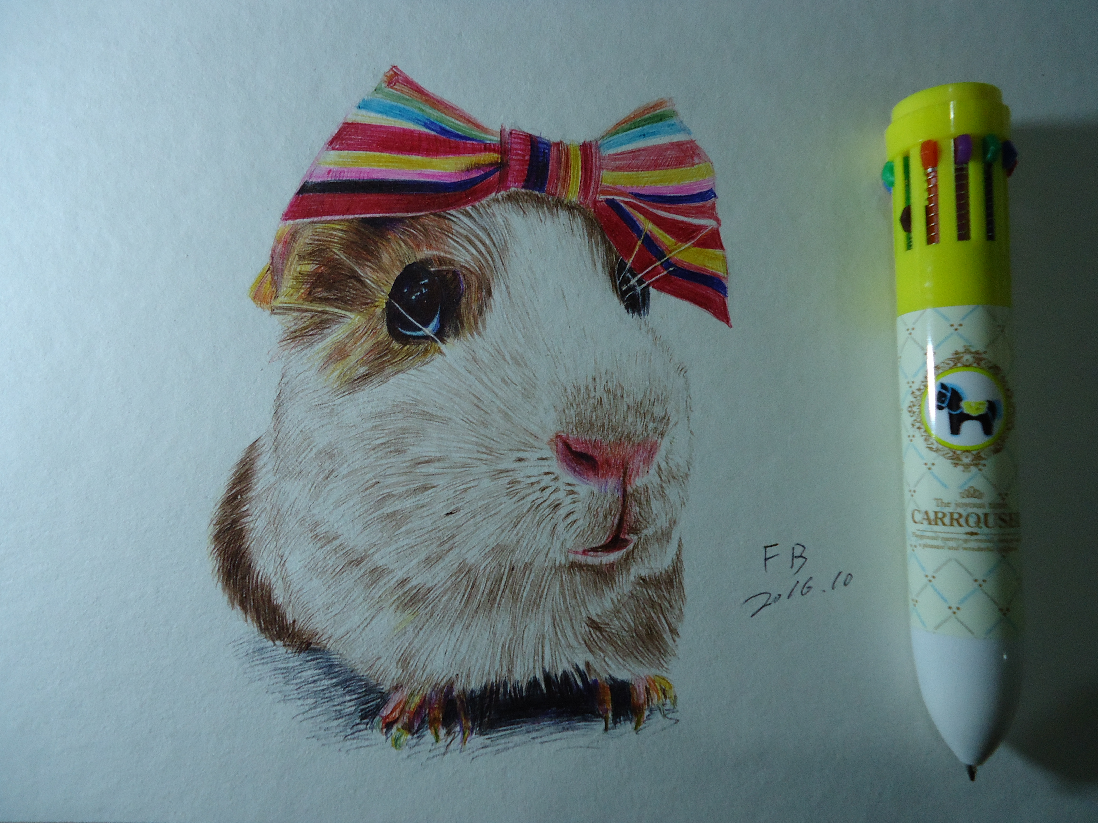 用马克笔画可爱小仓鼠图片