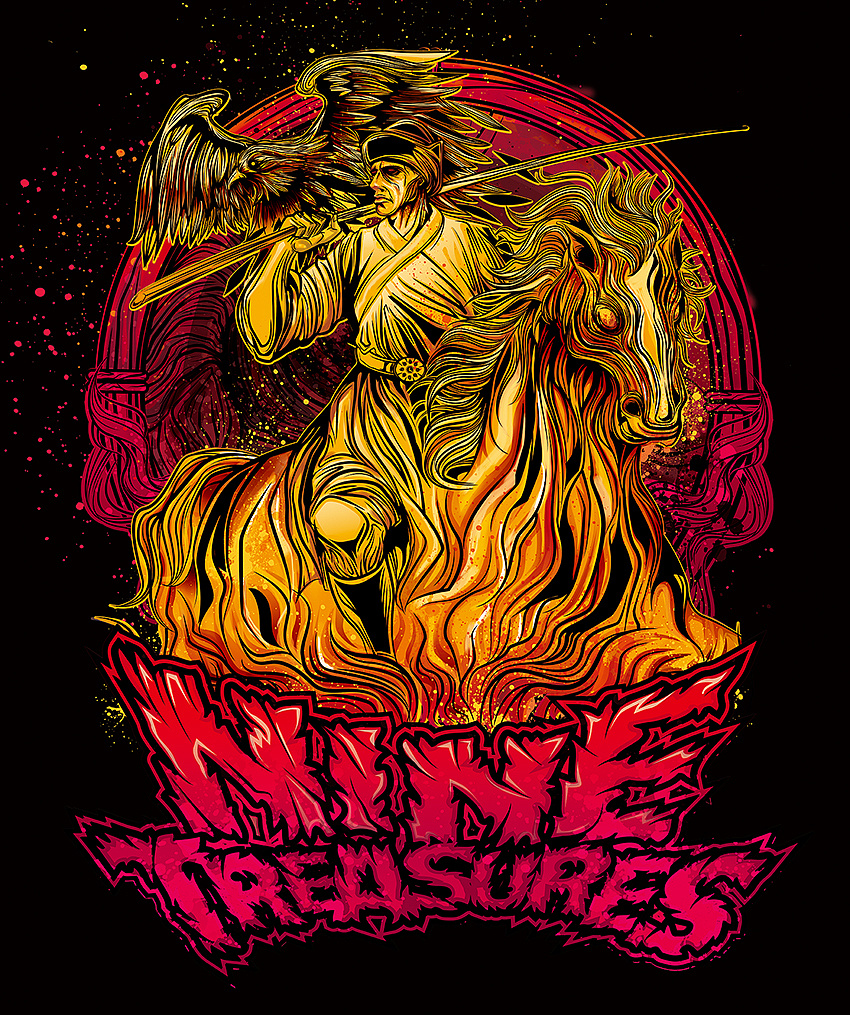 九宝乐队-t恤图案设计