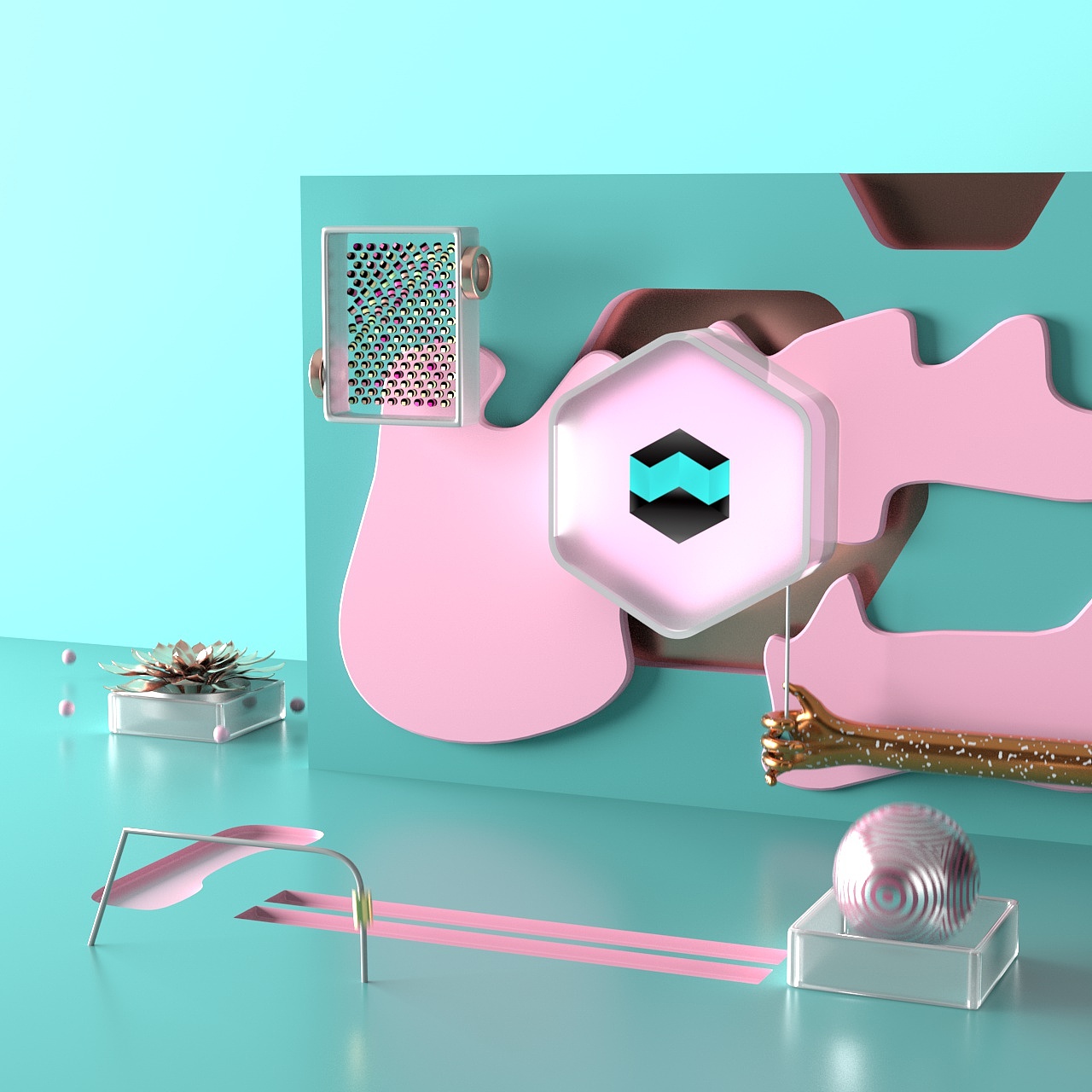 莫奇 - C4D - 思想碰撞的变换