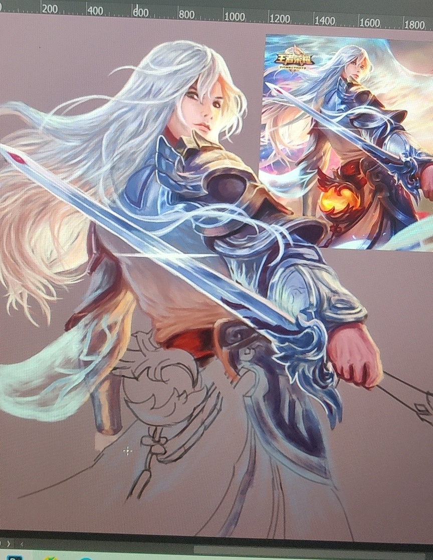 板绘 李白凤求凰|插画|游戏原画|凯桑斯密达_临摹作品-站酷zcool