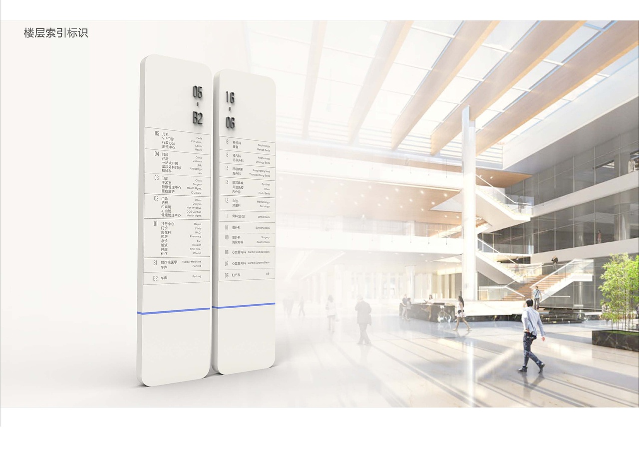 医院导视系统设计（图ZMTc1NjE3NjQ0） - 商业空间设计 - 站酷设计师品牌标识导视设计原创素材 - 站酷ZCOOL