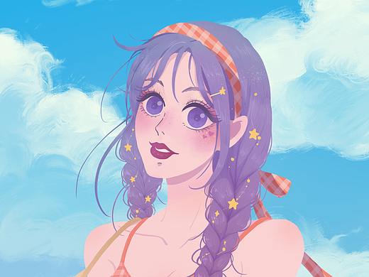 【近期练习】海边女孩