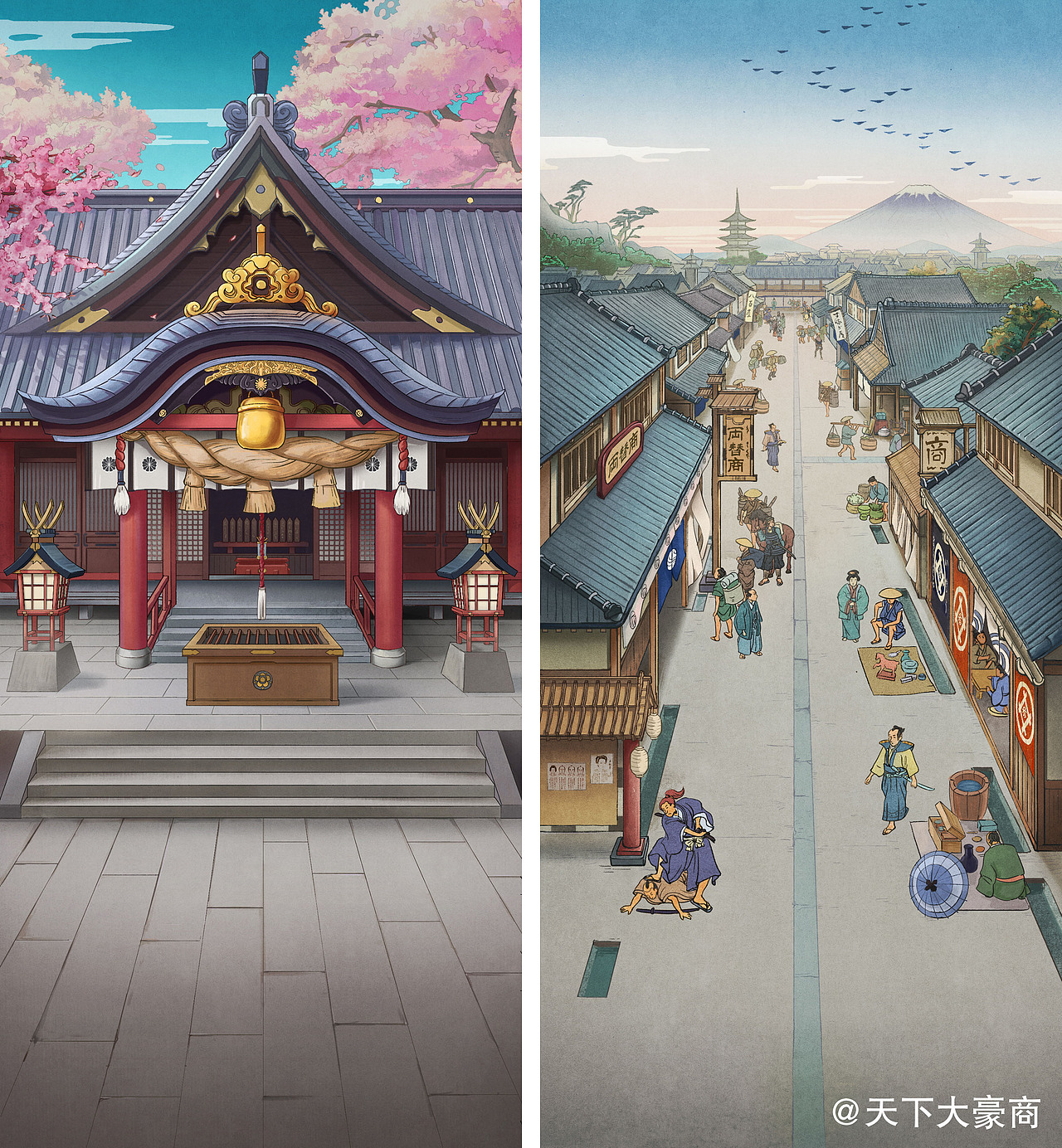 和风场景（图ZMjkxMzk4NTIw） - 游戏原画 - 站酷设计师货不假原创素材 - 站酷ZCOOL