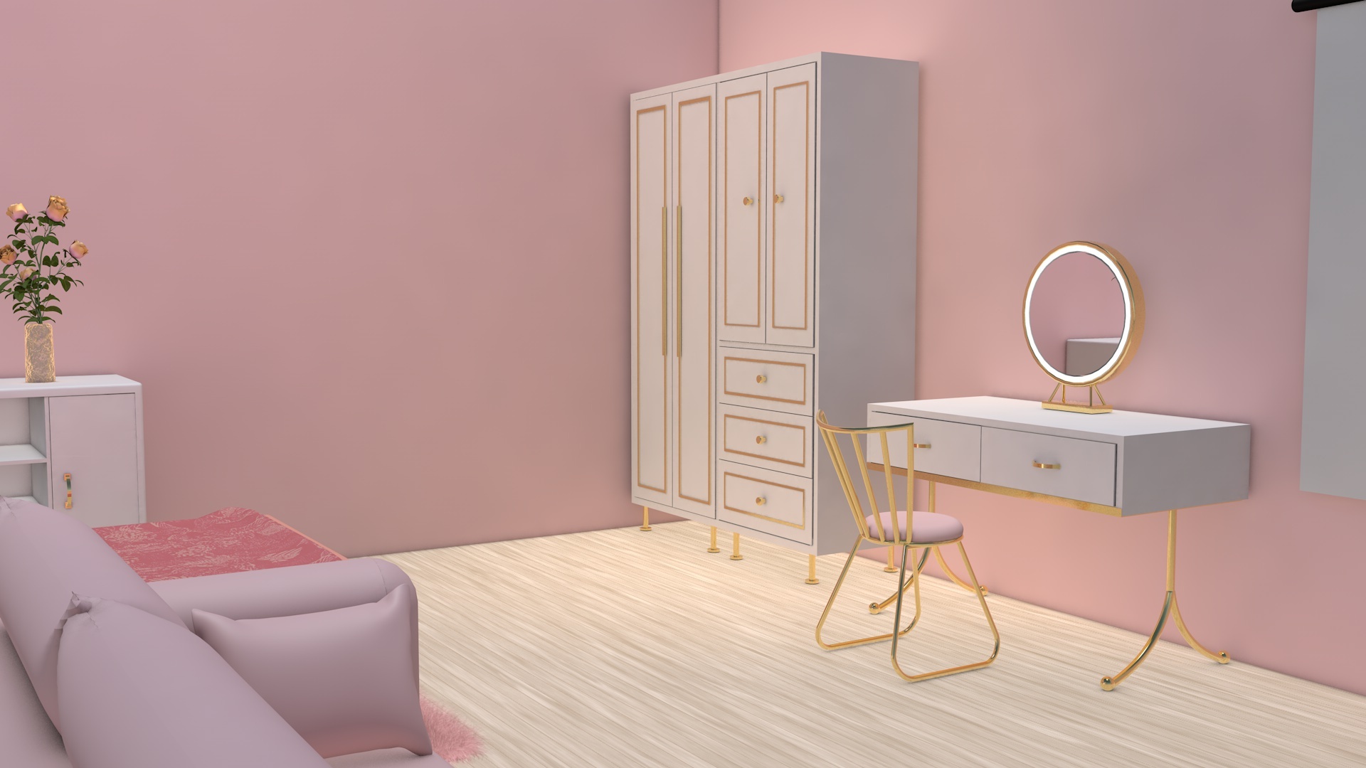 c4d房间模型小练习