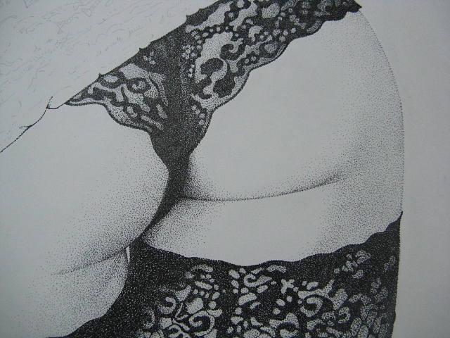 楚歌钢笔画-魅影(点画)55*40cm(图ZMTg5NTY1ODQ=) - 绘画 - 站酷设计师楚歌76原创素材 - 站酷ZCOOL