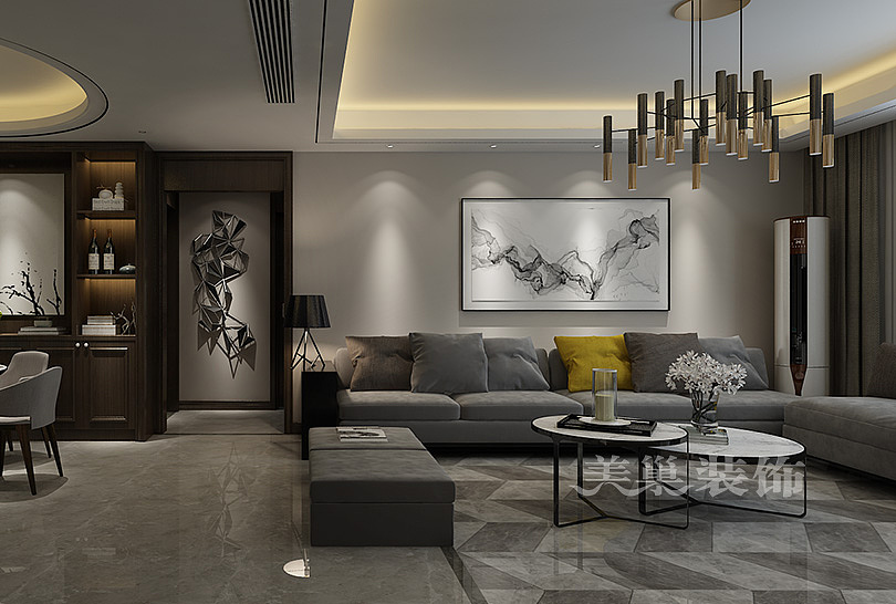 郑州伟业龙湖上城160平四室两厅现代简约案例效果图