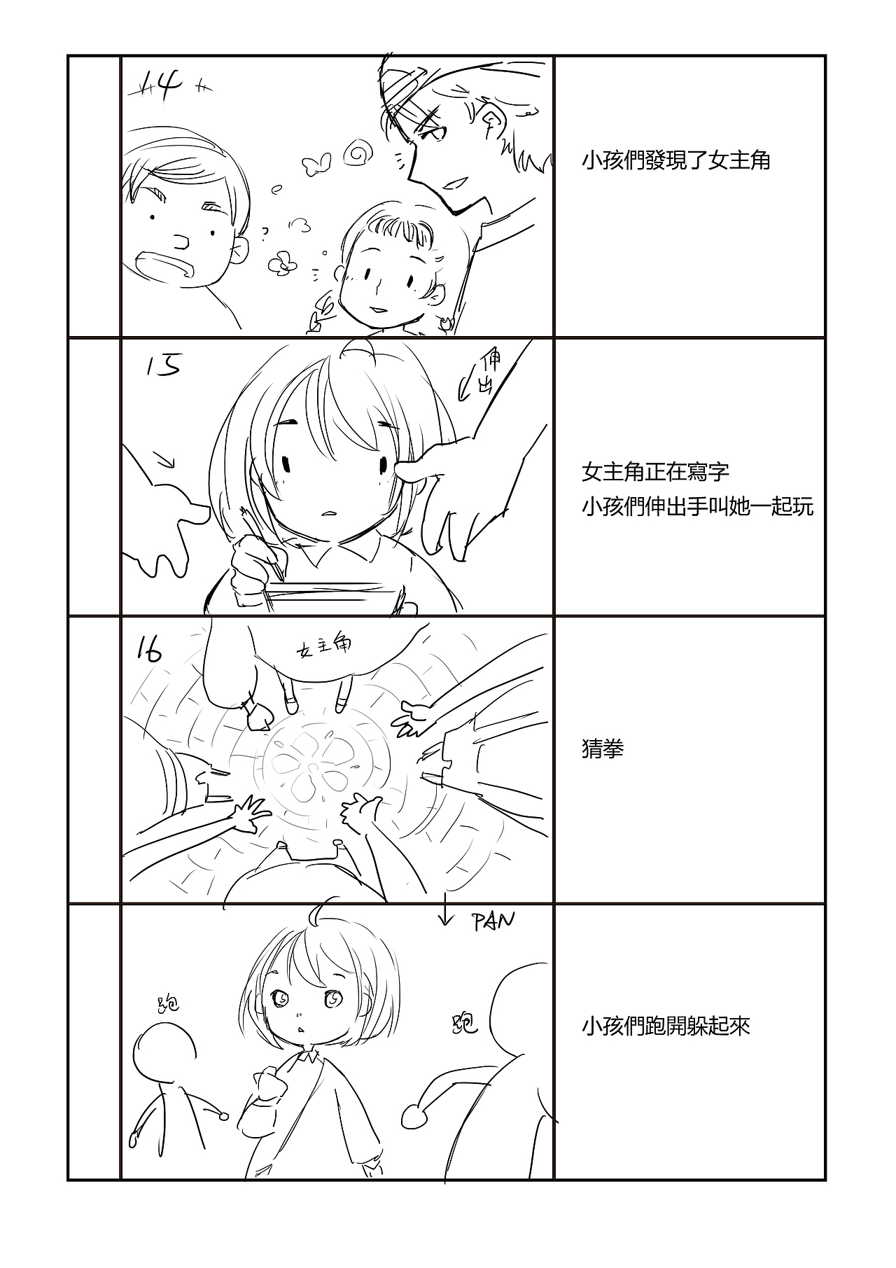 分镜及人设图（图ZNTQ0OTEwOTI=） - 设定/分镜 - 站酷设计师阿白Adela原创素材 - 站酷ZCOOL