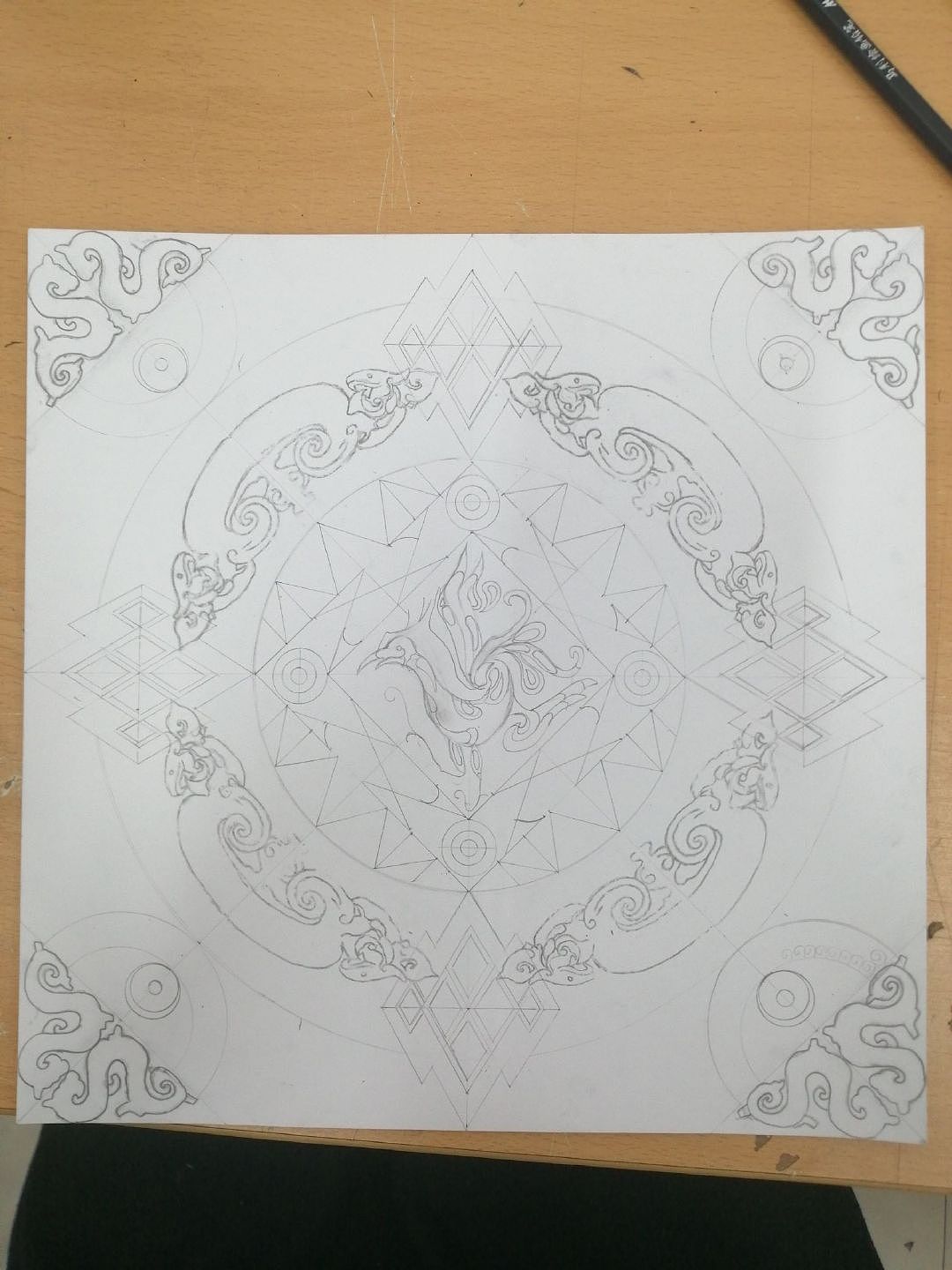 春秋战国四方连续装饰纹样|纯艺术|绘画|静水流深花开不语 - 原创作品