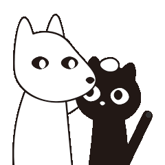 白狗黑猫表情包