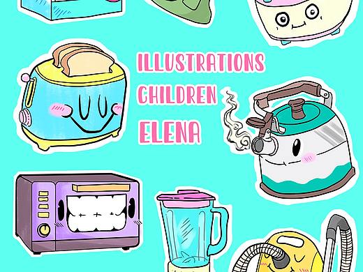 小电器（个人主页-ZNjEyMzU0MTI=） - 创作习作 - 站酷设计师Elena画花花原创素材 - 站酷ZCOOL