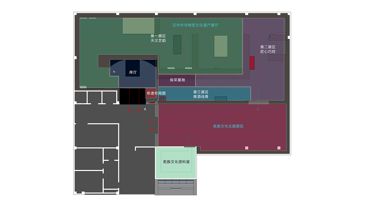 汉中市非物质文化遗产展厅（图ZMjA2NjIzNzI4） - 展陈设计 - 站酷设计师野猫上树原创素材 - 站酷ZCOOL