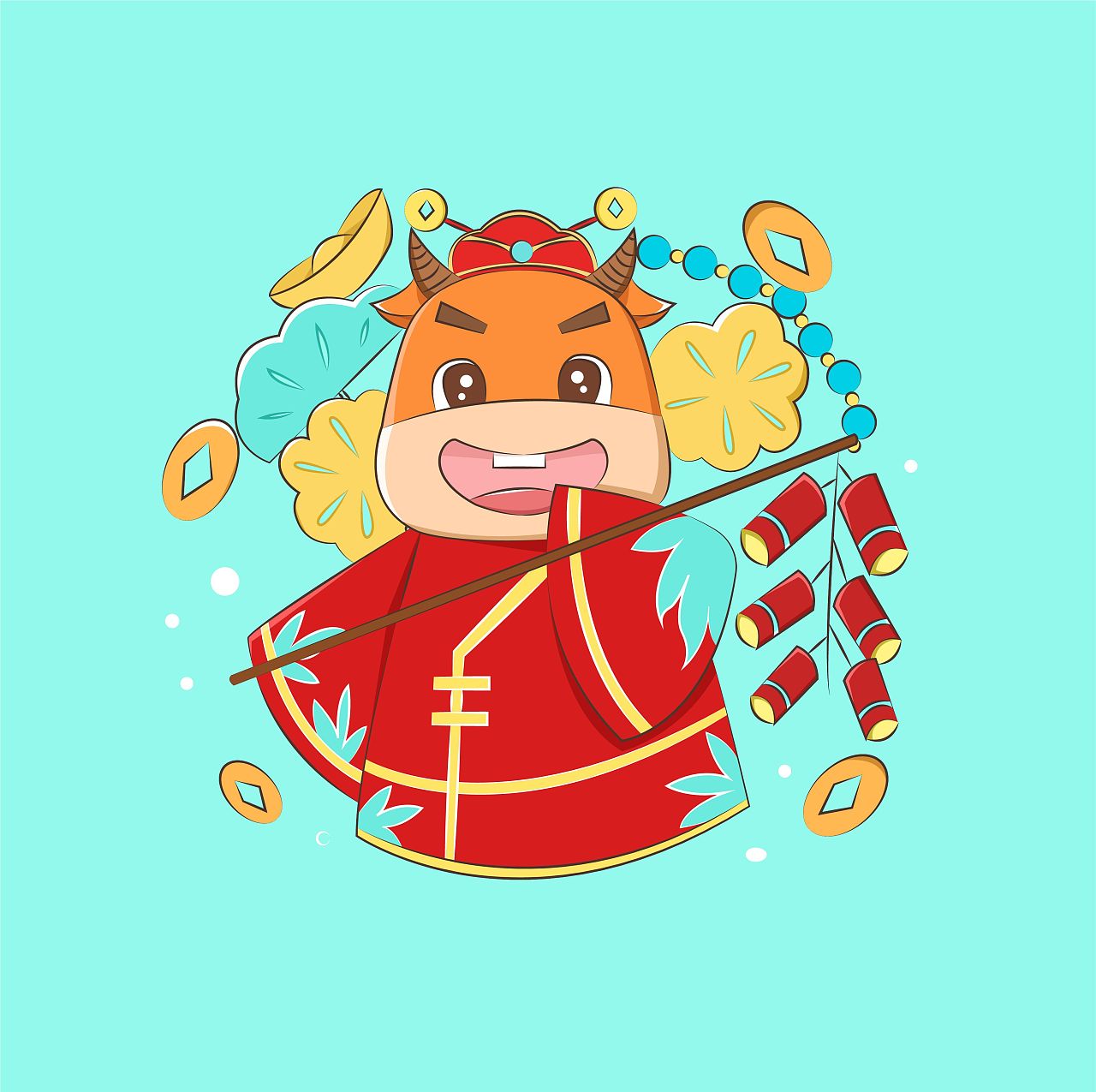 卡通牛插画设计|平面|ip形象|小师乔巴 - 原创作品 - 站酷 (zcool)