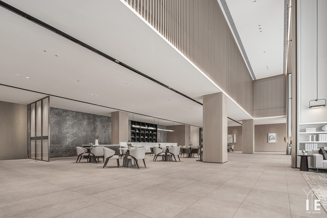 一个售楼部内部空间表现