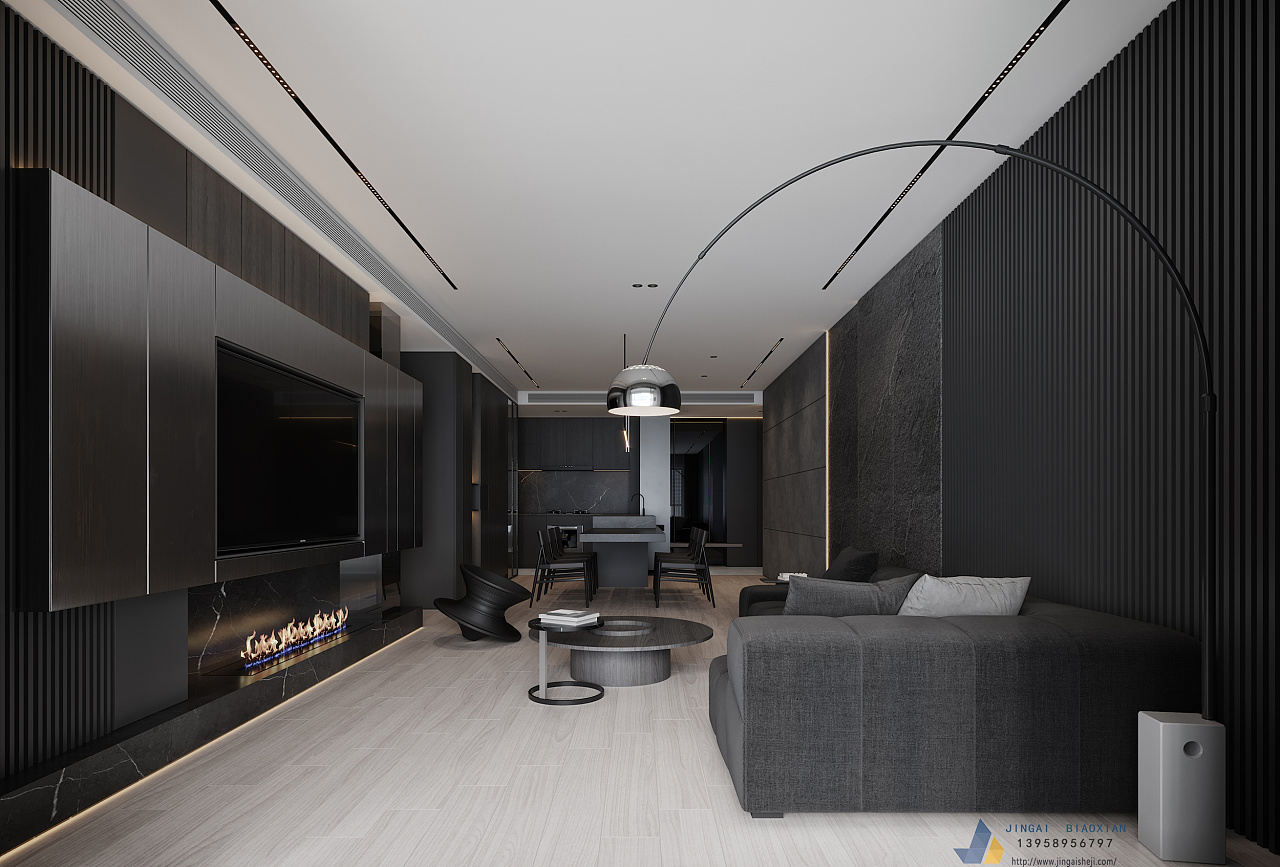 现代黑白灰效果图表现|空间|室内设计|蟹老板丶 - 原创作品 - 站酷 (ZCOOL)