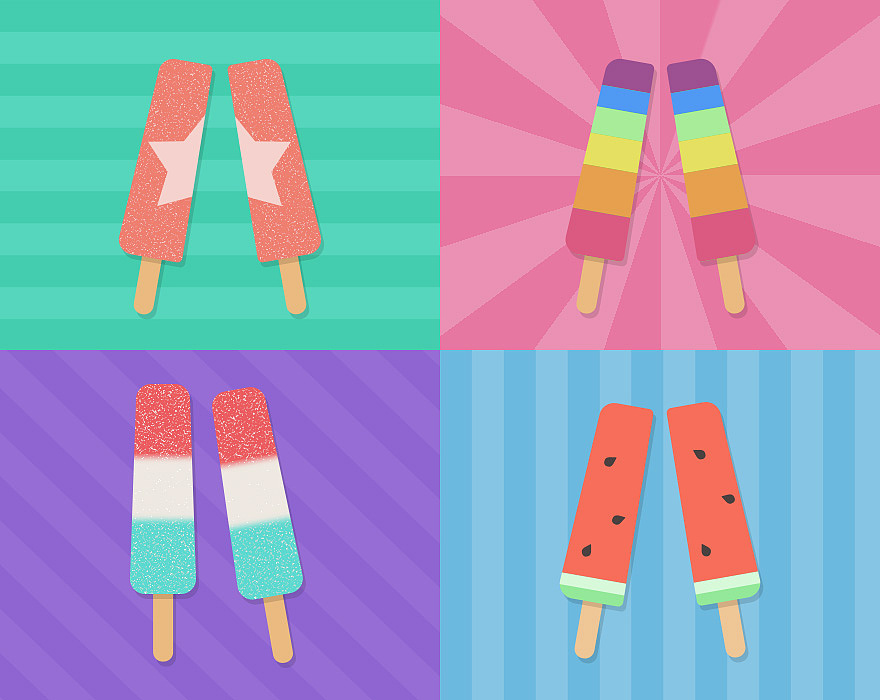 太热了,来跟雪糕吧!