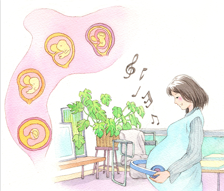 水彩插画感恩妈妈