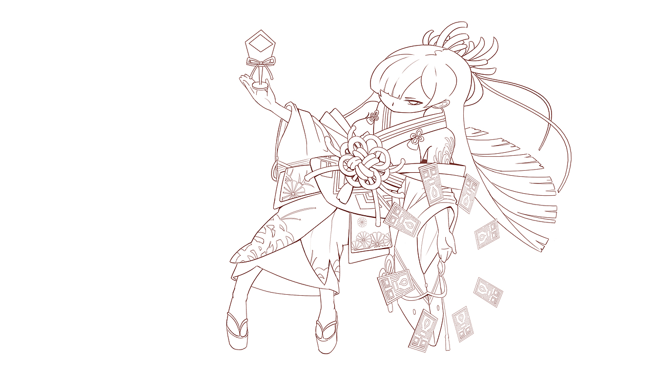 阴阳师线稿（图ZMTU1Njc4Njcy） - 创作习作 - 站酷设计师不爱睡觉的Z字原创素材 - 站酷ZCOOL