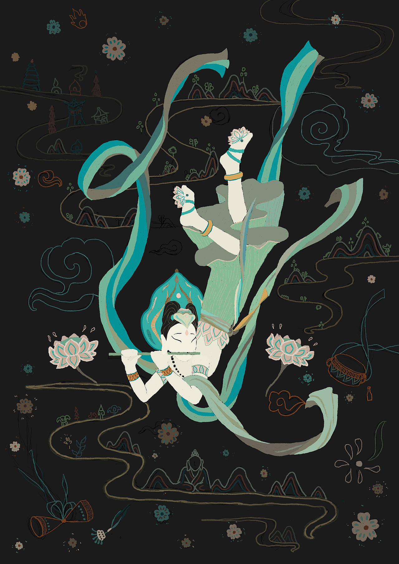 千江月（图ZMTYwOTA2NDA0） - 创作习作 - 站酷设计师可八原创素材 - 站酷ZCOOL